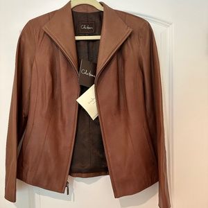 Leather Jacket Cole Haan Size 6